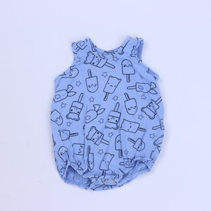 Pink Peony Girls Blue Romper size: 3-6 Months